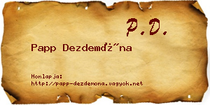 Papp Dezdemóna névjegykártya